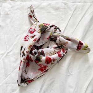 Butterfly Print Silk Scarf